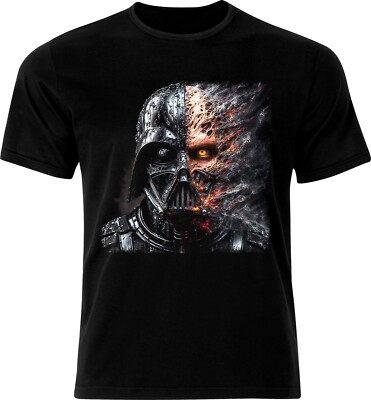Darth Vader Damaged Star Wars DTF Halftone printed T-Shirt