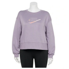 Nike Sportswear Fleece Crop Sweatshirt DM3291-529 PURPLE Size 1X NWT MSRP 45