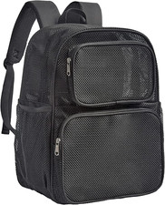 Large Mesh Backpack, Semi-transparent Student See Through Mesh...