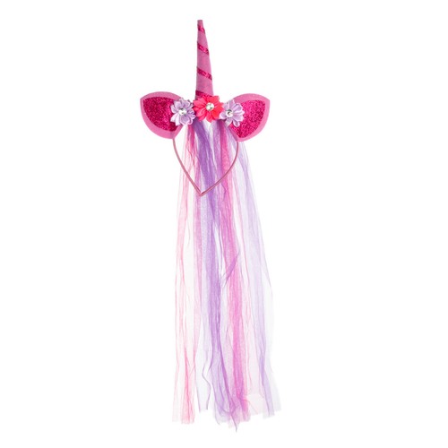 Unicorn Horn Headband Set With Chiffon Mane Costume Unicorn Party