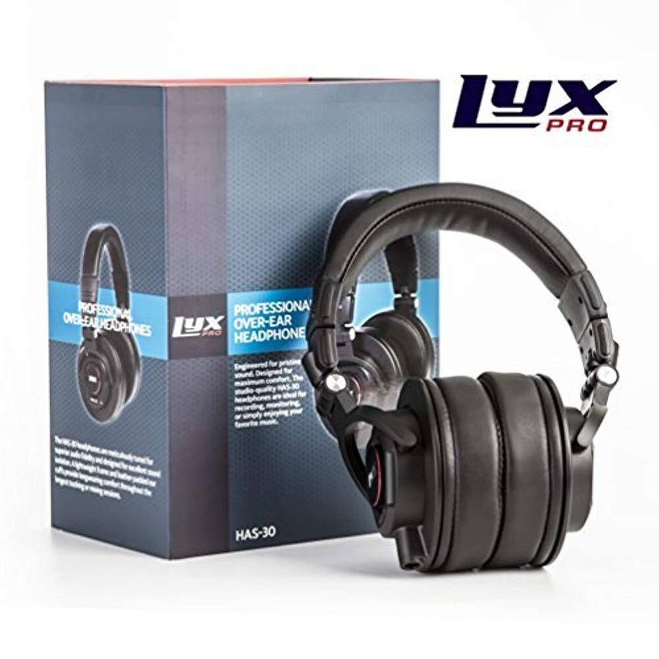 LyxPro HAS30 NoiseCanceling DJ Headphones, OverEar Studio Headphones, Black eBay