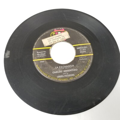 Carlos Argentino Sonora Matancera / Cuban Pete / La Pachanga Vinyl Record 45RPM