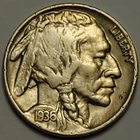 #4 nicer "About Uncirculated++" low mintage 1936 P Buffalo Head Nickel