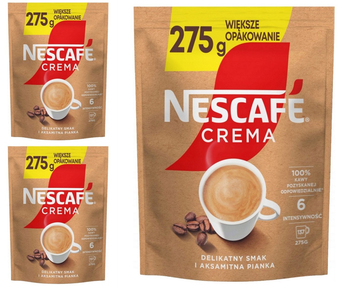 x Nescafe CREMA Refill Bag Instant Coffee x 275g