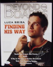 Luca Sbisa Anaheim Anacks Firmato Oltre le Tavole Nov 2010 Rivista JSA Authen