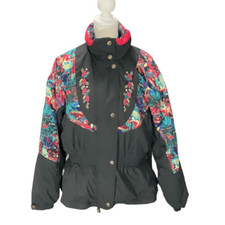 Nordica Classics Womens Vintage 1996 Insulated Full Zip Snap Ski Jacket Size Sm