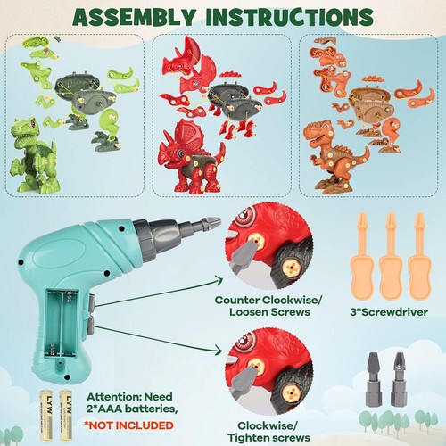 Dinosaur Toys Laradola DIY Take Apart Dinosaur Toys for Kids 3+ New sealed - Picture 3 of 4