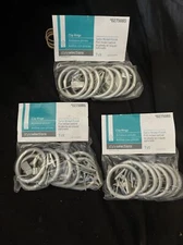 Style Selections Drapery Ring Set  Satin Nickel Finish 21 Pieces New