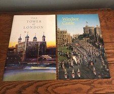 2 England Great Britain Souvenir Books Windsor Castle and The Tower of London 