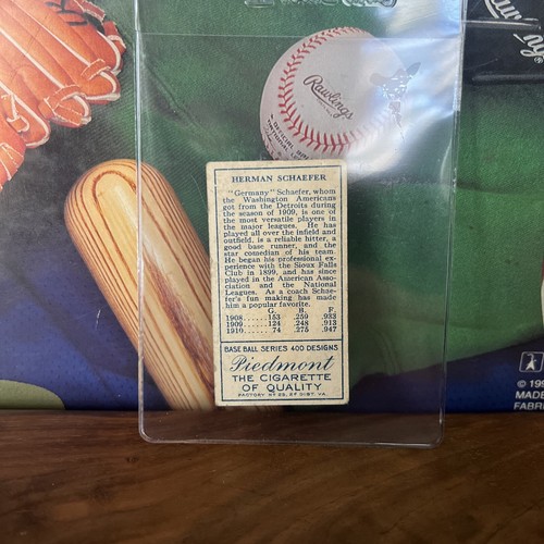 1911 T205 Gold Border Set-Break Germany Schaefer Piedmont  VgEx No Creases - Picture 2 of 2