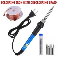 Soldering Iron Electric Gun Adjustable Temperature 60W Welding Solder Wire Kit