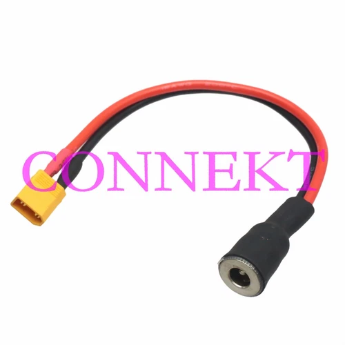 XT30 Male to DC Power 5.5x2.1mm female barrel socket 18AWG 15CM cable