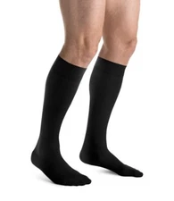 JOBST for Men Large Knee High 15-20 mmHg Black Closed Toe
