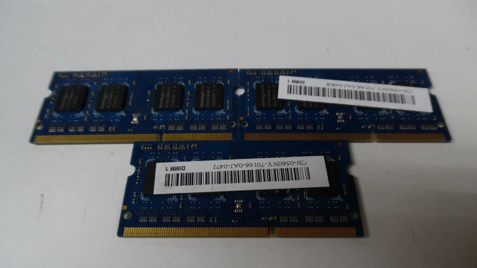 Nanya 6GB (3x2GB) DDR3 PC3-10600S SO-DIMM Modules - NT2GC64B88B0NS-CG - Tested - Image 2 of 3