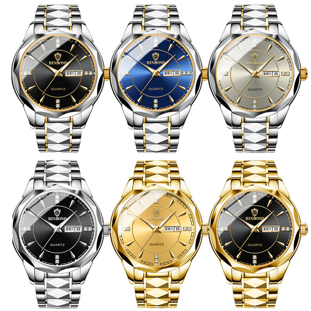 Analog Quartz Watch Stainless Steel Waterproof Calendar Date Business Wrist Waterproof Men Quartz Watch Stainless Steel Luminous Date  main image 3