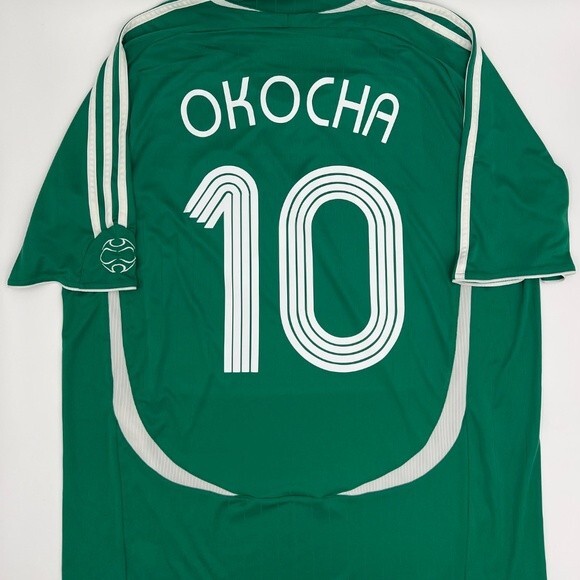 Okocha #10 Nigeria 2006/2007 Home ORIGINAL Adidas VTG Rare Soccer
