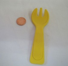 Vintage Little Tikes Yellow Fork Play Kitchen Pretend Toy Dinnerware Utensil