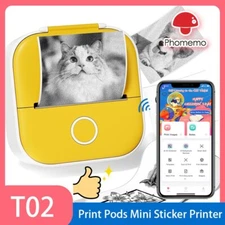 Phomemo T02 Mini Thermal Printer sticker printer mini color photo printer