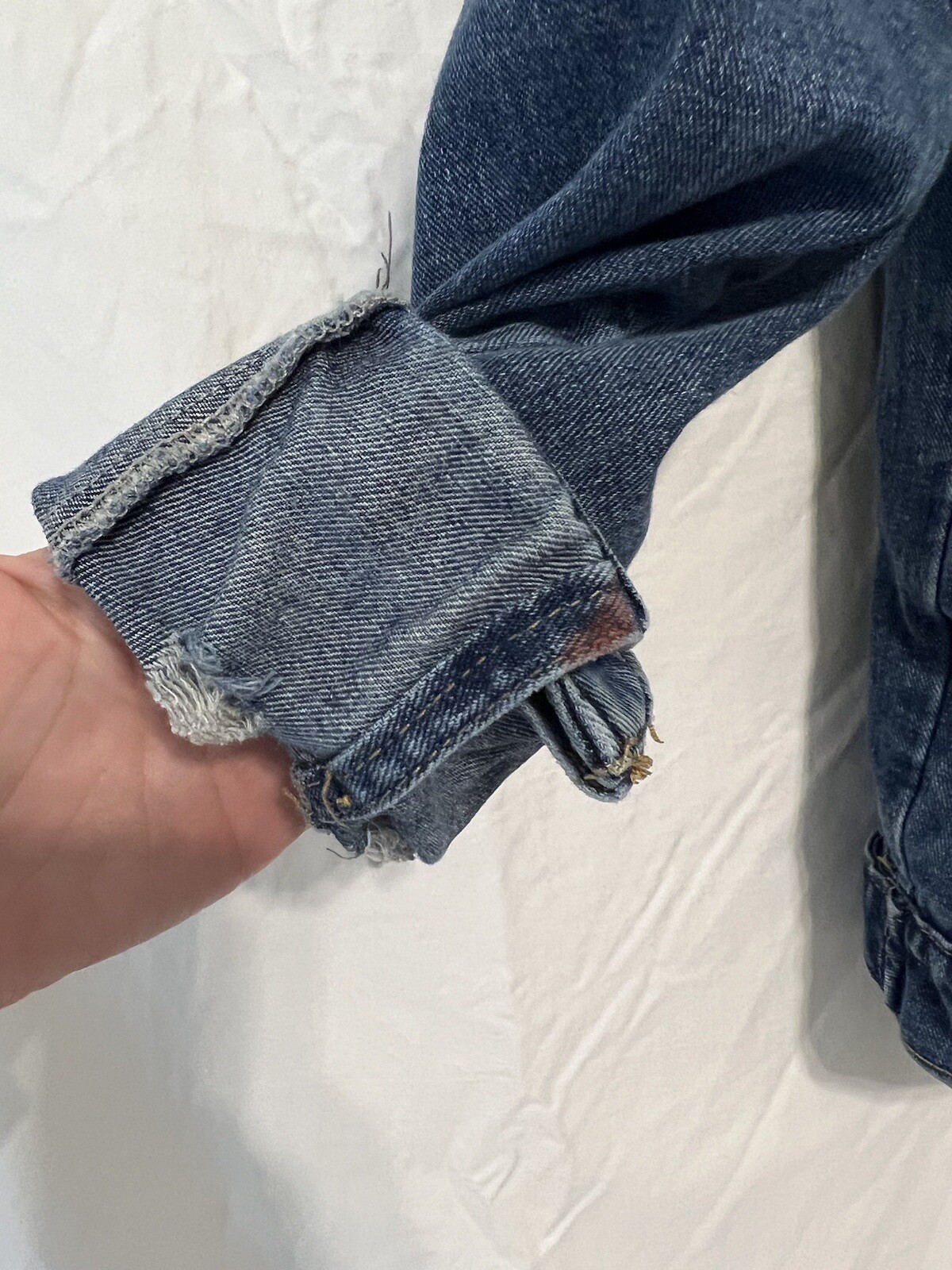 Forever 21 Women's Basic Denim Jacket Distressed-… - image 7