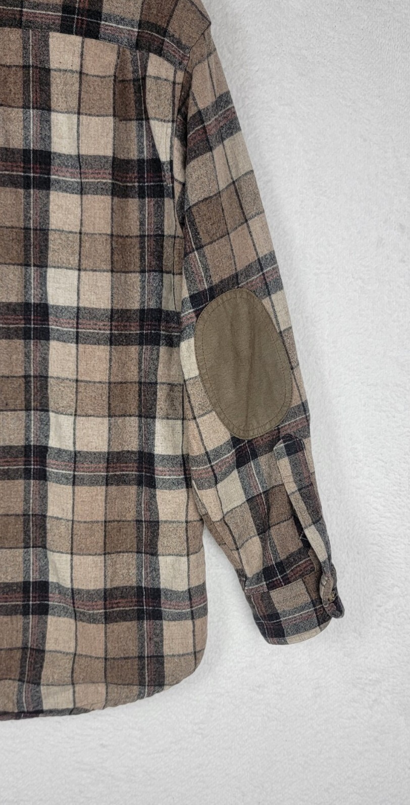 Pendleton Wool Plaid Elbow Patch Button Shirt Men… - image 9