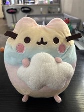 Rainbow Ombre Pusheen plush with cloud 8-9inches