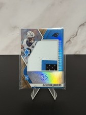 2024 Panini Phoenix Ja’Tavion Sanders Rookie Auto Silhouettes Silver 14/ 33