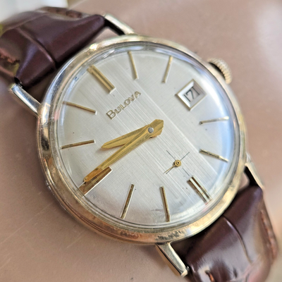 Bulova 手巻き時計 シルバー/ブラウン BULOVA（ブローバ） （ノベルティー付き）ブローバ 腕時計 メンズ 自動