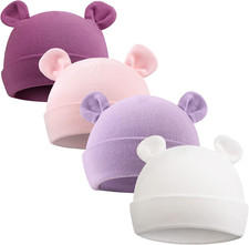 Newborn Hospital Hat 0-12Months Preemie Boys Girls Beanie Solid Infant Baby Hats