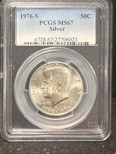 1976 -S Silver Kennedy Half Dollar PCGS MS67