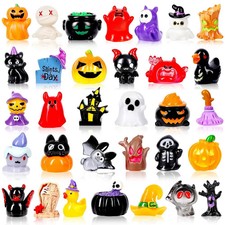 44Pcs Halloween Mini Resin Figures 44 Styles Little Figures to Hide Tiny Smal...