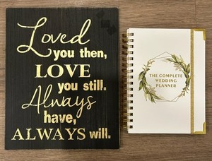 3 Wedding Items - Sign, The Complete Wedding Planner & Wedding Planner Book