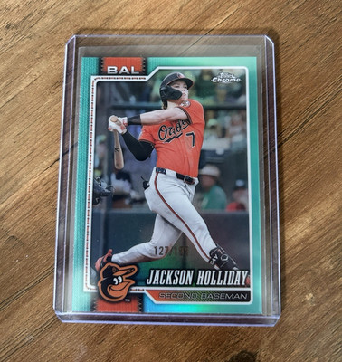 Topps 2026 Topps Chrome Aqua Jackson Holliday Baltimore Orioles #136 /199