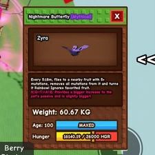 BUTTERFLY | Nightmare lv100! |🪴Grow a Garden ‼️FAST & EASY DELIVERY‼️