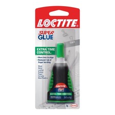 Loctite Super Glue Extra Time Control, Clear, 0.14 fl oz 1 Pack, Clear
