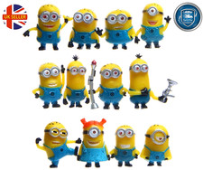 12Pcs Minions Movie Figures Set Cake Toppers Kids Toy Despicable Me Stuart Bob