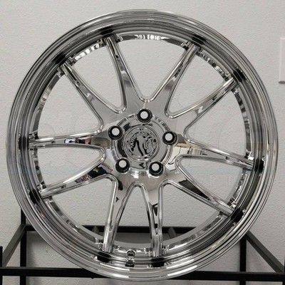 4-New 19'' Aodhan DS02 DS2 Wheels 19x8.5/19x9.5 5x114.3 35/30 Vacuum Chrome Stagg