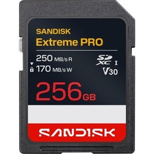New SanDisk 256GB Extreme PRO UHS-I SDHC V30 Memory Card, USA Dealer 51672