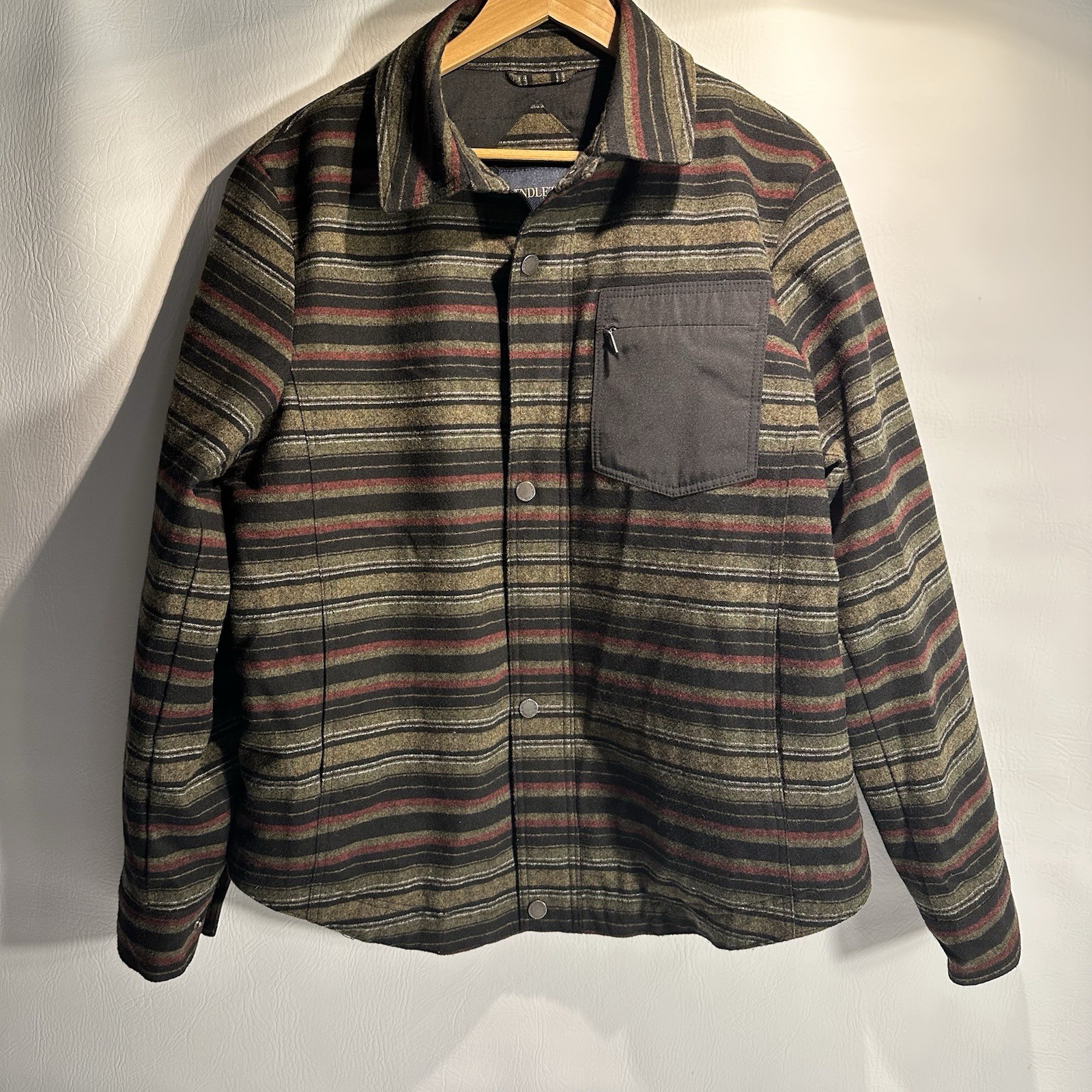 Pendleton Wool Blend Striped Shacket Jacket Mens … - image 1
