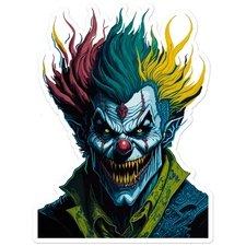 Scary Monster Clown - Vinyl Decal Sticker - Car Window Laptop - ebn11613