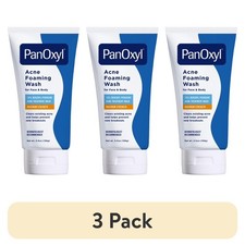  3 pack PanOxyl 10 Benzoyl Peroxide Acne Foaming Wash, 5.5 Oz
