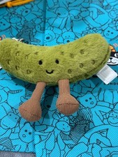Jellycat Amuseables Green Sour Pickle Plush Bag Charm Keychain Gift NWT 2026