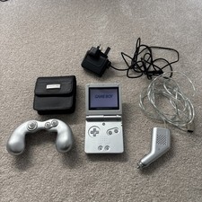 Nintendo Game Boy Advance SP Silver Handheld Console System AGS-001