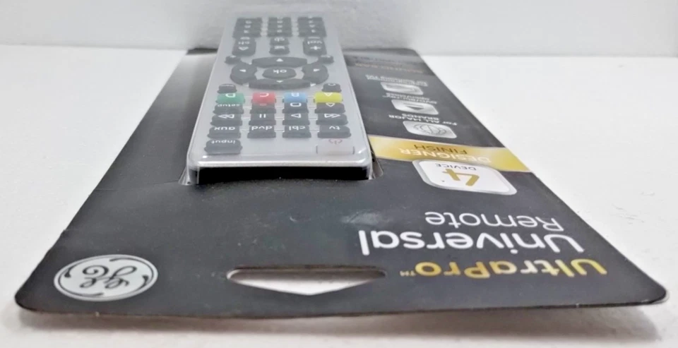 GE UltraPro 4-Device Universal Remote - Designer Finish - Silver - Image 4 of 4