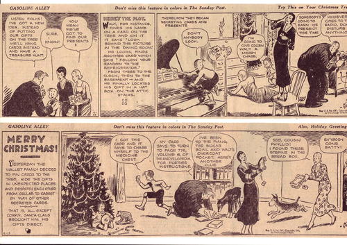 Gasoline Alley von Frank King - 27 große 6 col. Comicstrips - komplett Dez. 1931