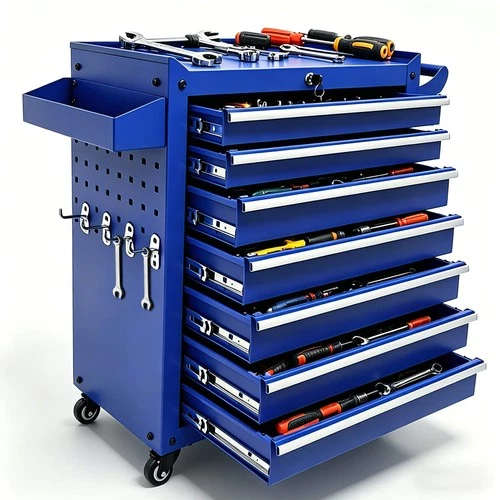Rolling Tool Chest 7 Drawers Tool Box Lockable Tool Storage Cabinet for Garage