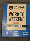 Haggar NEW Bark Brown Work to Weekend Khaki No Iron Flex Waist Mens 42x32 — photo 3