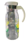 Vintage Pyrex Glass Lemon Lime Pitcher Carafe 1 Quart Welcome Degustation! 9.5"