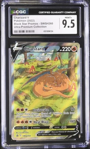 CGC 9.5 MINT+ Charizard V SWSH260 Black Star PROMO Ultra Premium UPC Pokemon