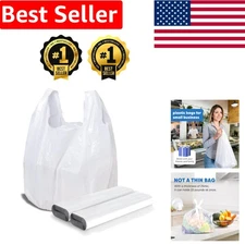 Extra Strong 100-Pack Plastic Shopping Bags - 11.5'' x 6.5'' x 21'', Leak-Proof