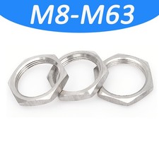 Metric Fine Pitch Thread Hexagon Half Thin Lock Nuts Metric A2 Stainless Steel